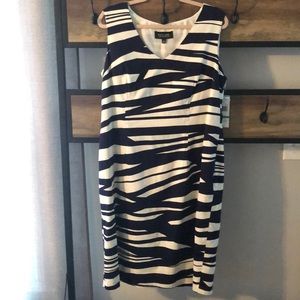 Navy and white stripe dress